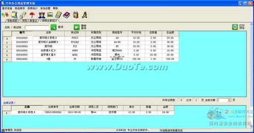 興華辦公用品管理軟件